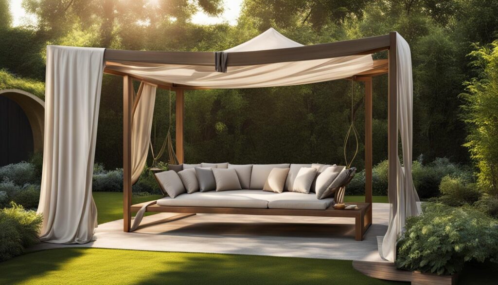 outdoor sofa bed with canopy