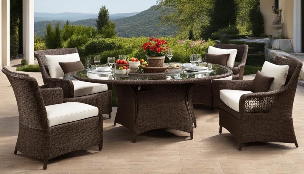 outdoor wicker dining sets