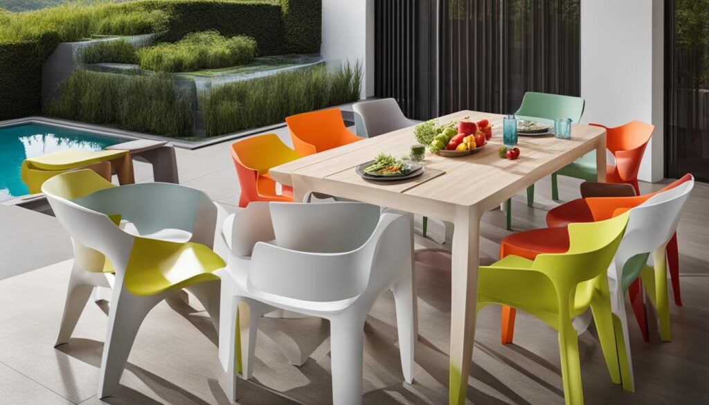 recycled plastic dining sets
