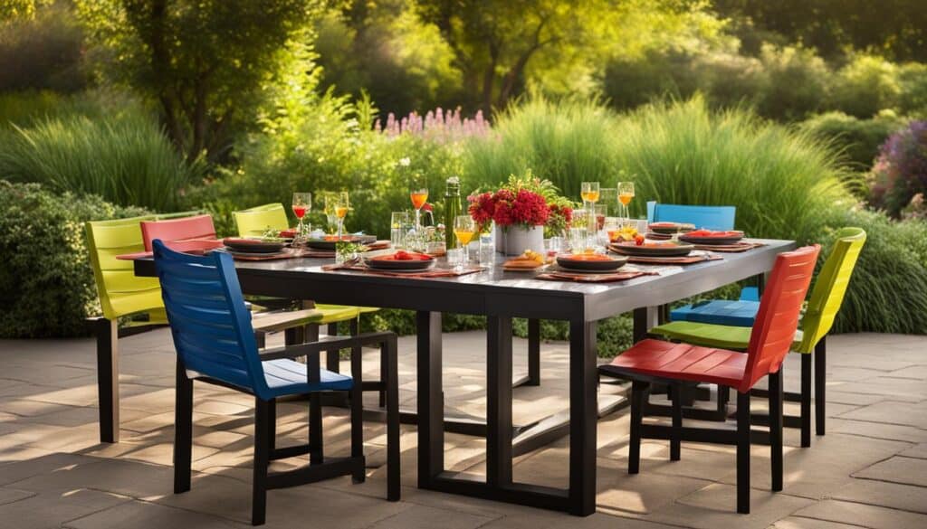 recycled plastic outdoor dining sets