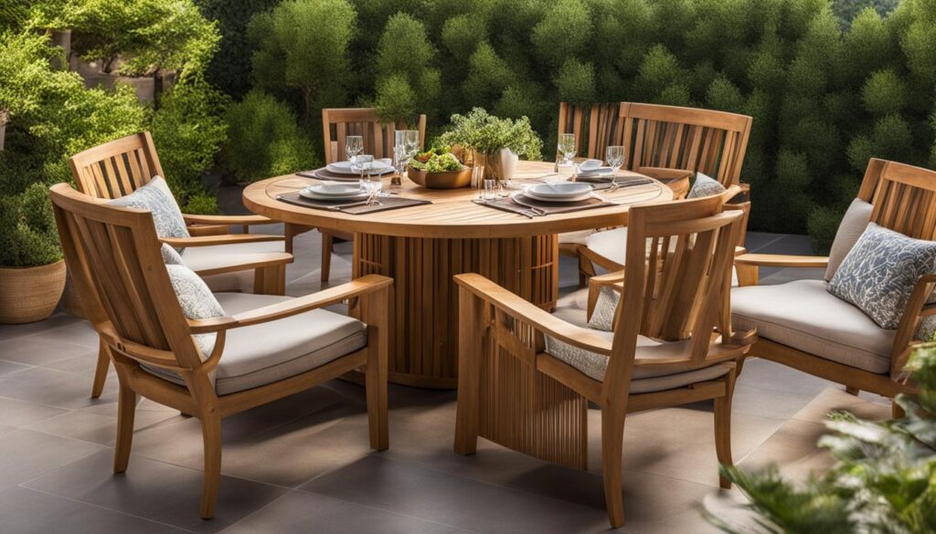 round outdoor dining sets for 6