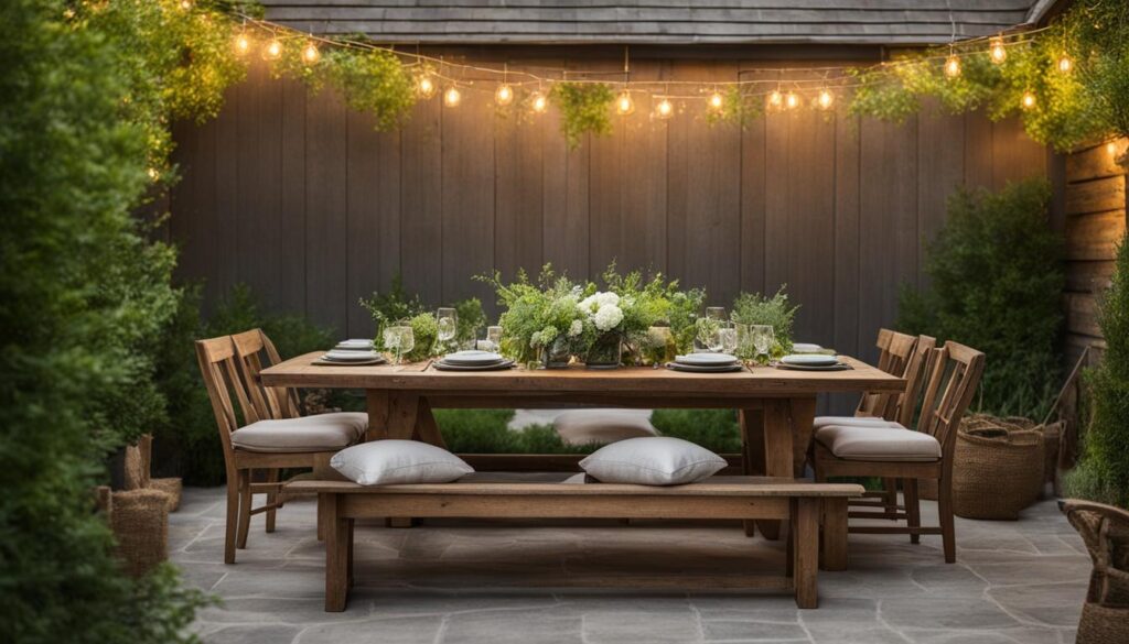 rustic outdoor dining sets