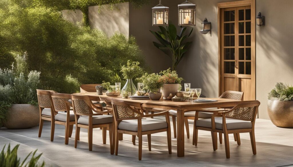 wood outdoor dining sets