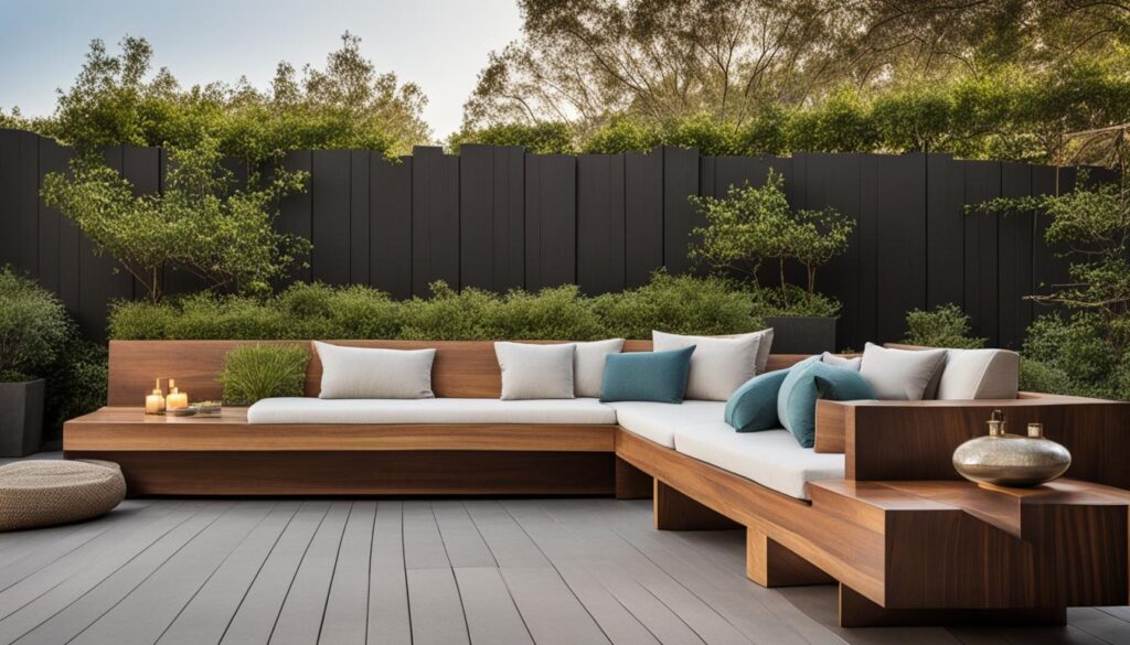 wooden outdoor sofa