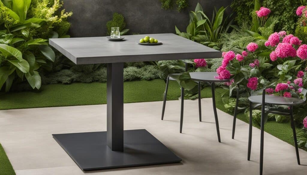 DIY concrete table