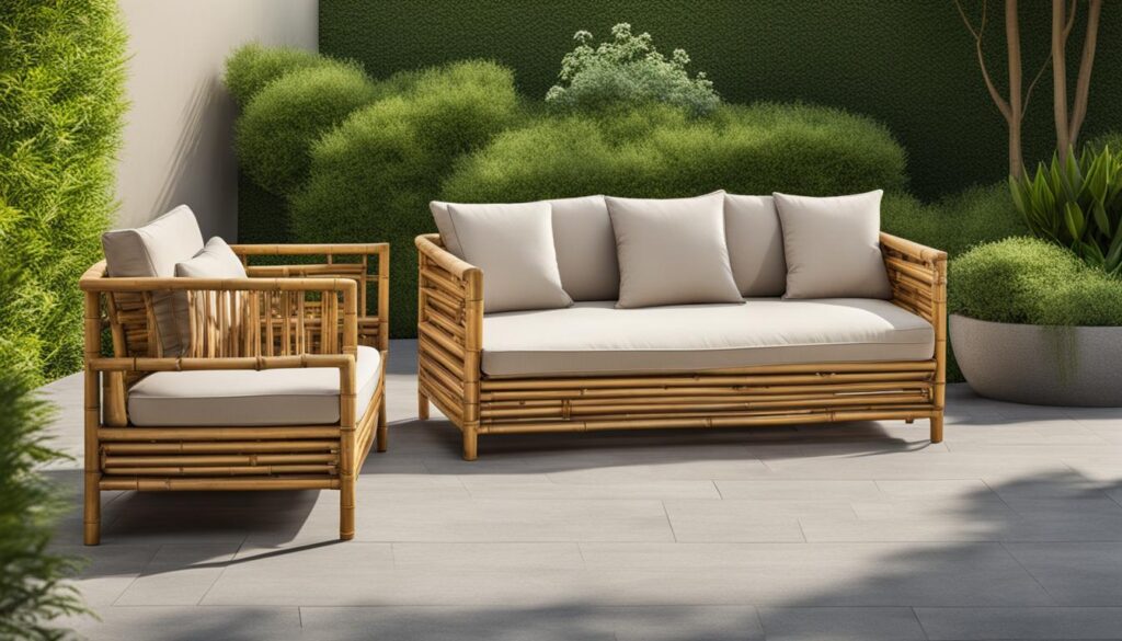 all-weather bamboo sofa