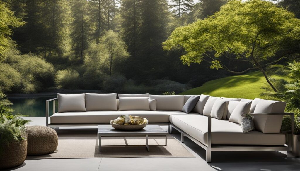 aluminum outdoor sofa