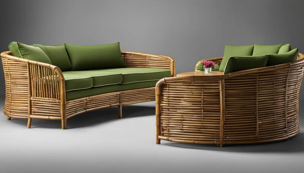 bamboo outdoor sofa