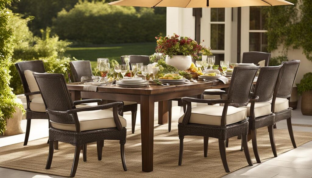 comfortable outdoor dining sets