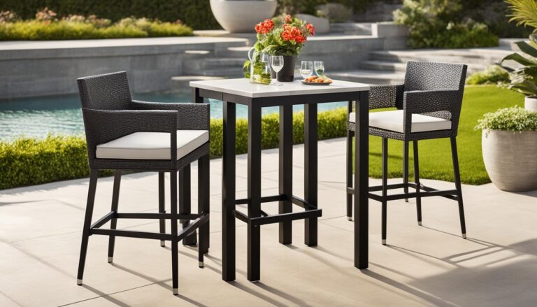 outdoor bar height bistro set