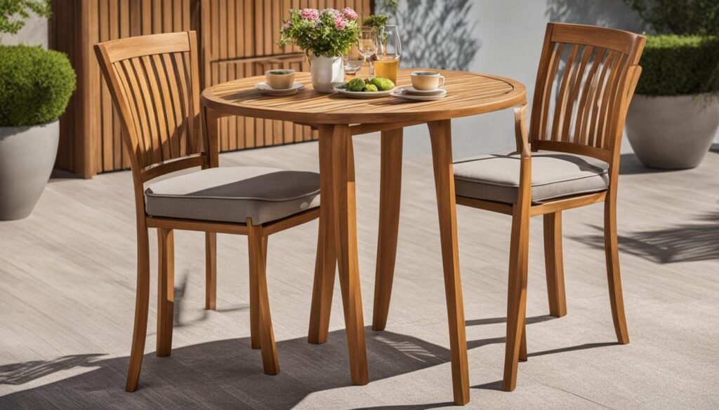 outdoor bistro table and chairs