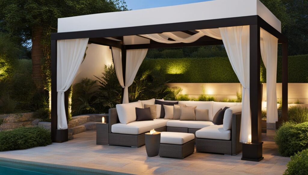 outdoor sofa with canopy