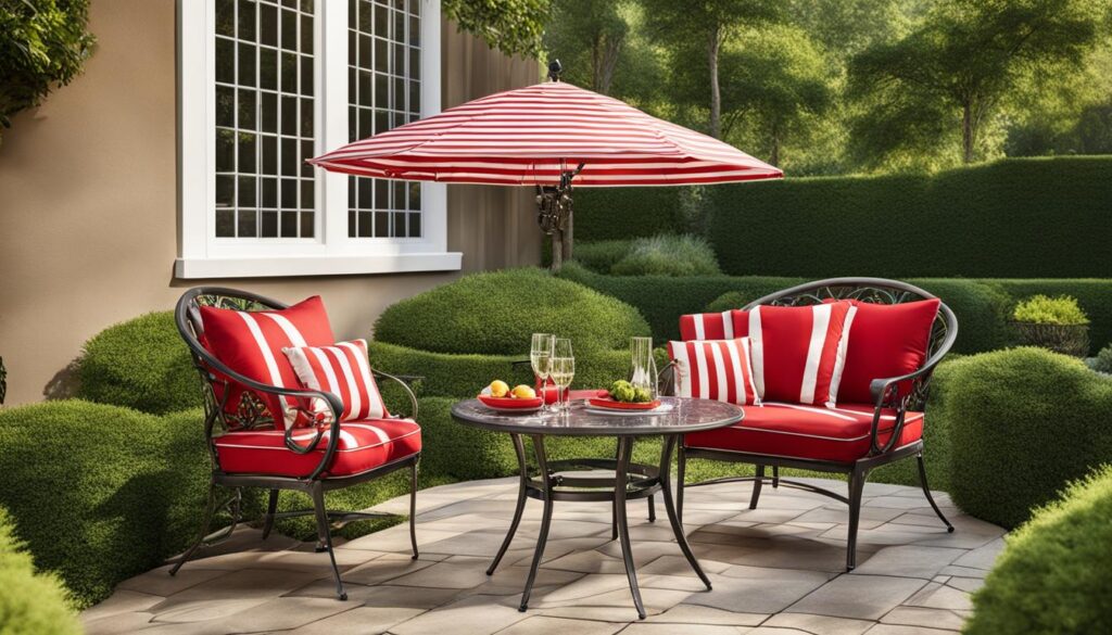 patio furniture set with umbrella