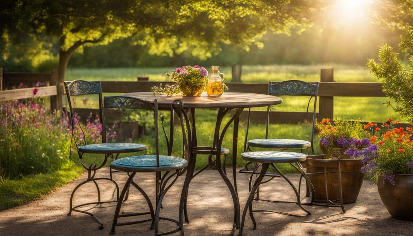 Charming Vintage Bistro Set for Cozy Outdoor Dining