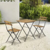 3 Piece Folding Acacia Wood Bistro Set