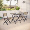 Folding Acacia Wood Bistro Set
