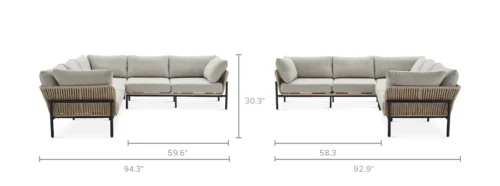 Outdoor L Shape Sectional Sofa Set OD980 3 Outdoor Furniture Supplier