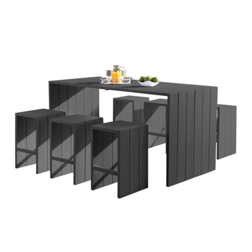 black counter height table set 5 Outdoor Furniture Supplier