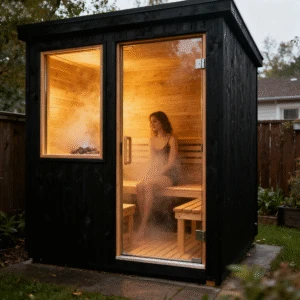 wooden sanua room outdoor