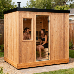 wooden sanua room outdoor
